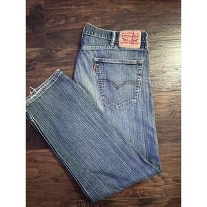 Levi's 550 Relaxed Fit Jeans Distressed Denim Blue Jeans‎ W36 L32
